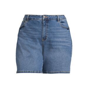 Terra & Sky Women's Plus Size Bermuda Denim Shorts, 7” Inseam, Size 4X (23W-30W)